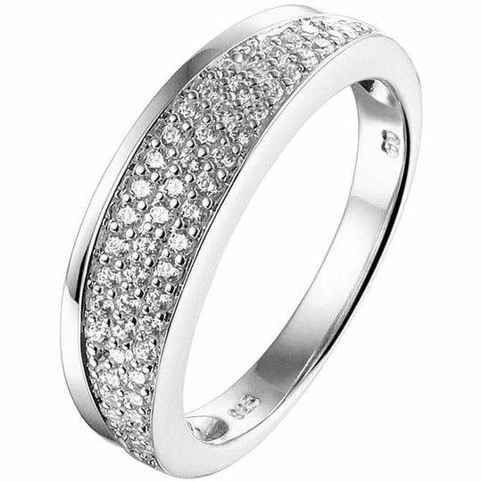 Zilveren ring zirkonia mt 18.5