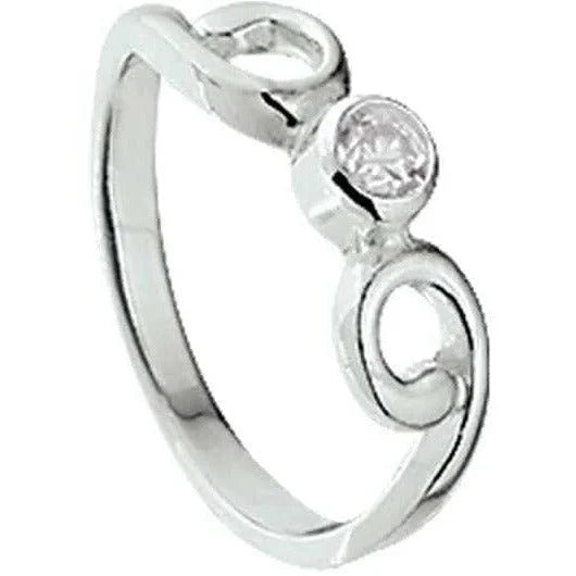 Zilveren ring zirkonia- ringmaat 12.5