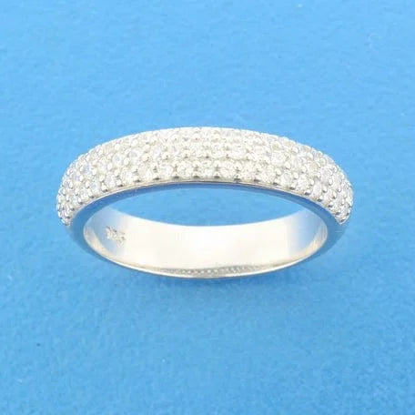 Zilveren ring zirkonia- ringmaat 17.75
