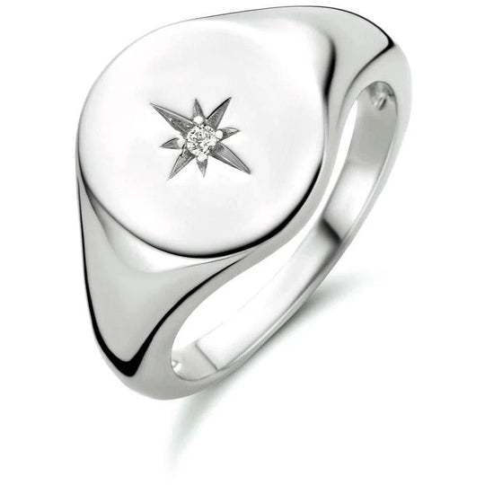 Zilveren ring zirkonia- ringmaat 18.5