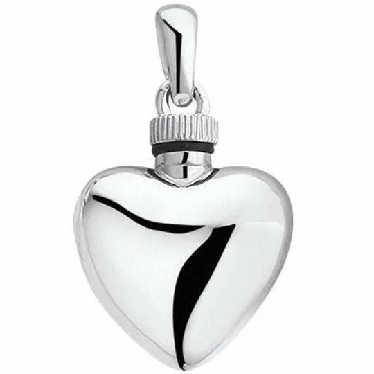 Zilveren urnhanger hart